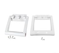Outdoor Cooler White Plastic Handle Kit for Igloo 25-72QT Models with Hinges and Stainless Steel Screws, for Camping, Fishing, Picnic, BBQ and Garden Use, Set of 4