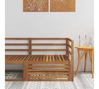 Outdoor Corner Sofa Natural Solid Acacia Wood 83x83x73cm Slatted Single Seat Eco