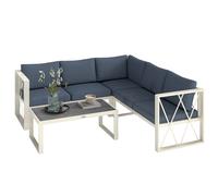 Outsunny 5 Seater Sectional Outdoor Sofa Set With Loveseats For Garden Grey