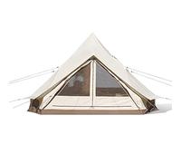 Outdoor Cotton Canvas Tent, Luxury Yurt Tents, Waterproof Large Tents with Sturdy Center & Door Pole and Space for 5~6 Person All 4 Season Camping Yurt Style Tent