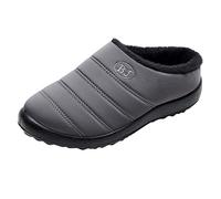 Outdoor Cotton Keep Velvet Women's Slippers Plus Warm Winter Women's Slipper Turtle Slippers for Women (Grey, 4)