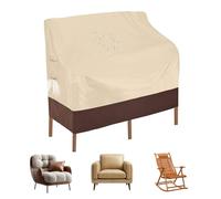 Outdoor Couch Cover Waterproof,Windproof Patio Sofa Covers for Loveseat 3/4 Seater Benches and Chair,Outdoor Furniture Protective Cover 210D Oxford Fabric with Handle,Beige Brown,93x81x97cm