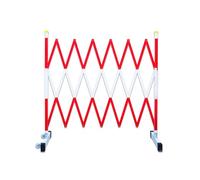 Outdoor Crowd Control Barriers, Retractable Folding Barrier with Wheels, Expandable Accordion Gate for Construction AreaTraffic Control