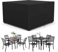 Outdoor Cube Furniture Covers 200x170x65cm Garden Furniture Covers Waterproof, for Table & Chairs Windproof Tear, Anti-UV 420D Oxford Fabric Square Patio Rattan Table Cover
