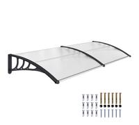 Outdoor Curved Window Porch Door Canopy Shelter Awning Uv Water Cover 75X195Cm Clear
