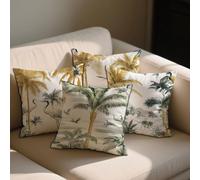 Outdoor Cushion 80x80 cm Waterproof Velvet Set of 4 Garden Chair Covers Decorative Patio Cushions for Sofa Bench Outdoor Furniture for Women