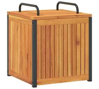 Outdoor Cushion Box Garden Storage Box Tool Solid Wood Acacia and Steel vidaXL