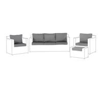 Beliani Outdoor Cushion Cover Set ROMA Grey, Grey