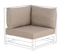 Beliani Outdoor Cushion Cover Set TIMOR Taupe - Beige, Cream