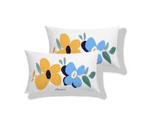 Outdoor Cushion Covers, 2 Pinds Outdoor Cushions Waterproof, Rectangle Cushion Covers 15.7x31.5 inch, Linen Garden Cushions Flower Cartoon, Double Sided Pattern, Invisible Zipper, Pillow Decor S0-449