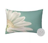 Outdoor Cushion Covers 35 x 55 cm Pack of 2 Sage Green Waterproof Outdoor Cushions White Floral Garden Cushions 14 x 22 Inch Throw Pillow Cases With Invisible Zipper for Patio Couch Garden -FS588
