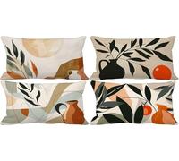 Outdoor Cushion Covers 40 x 70 Northern Europe Cushion Covers Soft Set of 4 Sofa Decorative Pillows Abstract Pattern Design with Invisible Zip for Livingroom Couch Garden Patio Home Decor t4-S25