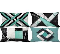 Outdoor Cushion Covers 50 x 80 Turquoise Cushion Covers Soft Set of 4 Sofa Decorative Pillows Northern Europe Pattern Design for Livingroom Couch Bedroom Patio Garden Bench Home Decor Gifts v7-113