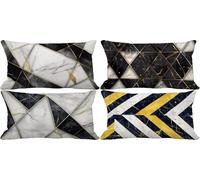 Outdoor Cushion Covers 60x80 Black And White Cushion Covers Soft Set of 4 Sofa Decorative Pillows Northern Europe Pattern Design for Livingroom Couch Bedroom Patio Garden Bench Home Decor v2-429