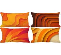 Outdoor Cushion Covers 70 x 90 Burnt Orange Cushion Covers Soft Set of 4 Sofa Decorative Pillows Northern Europe Pattern Design for Livingroom Couch Bedroom Patio Garden Bench Home Decor Gifts w6-415