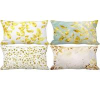 Outdoor Cushion Covers 70 x 90 Northern Europe Cushion Covers Soft Set of 4 Sofa Decorative Pillows Leaf Pattern Design with Invisible Zip for Livingroom Couch Garden Patio Home Decor Gifts l3-030