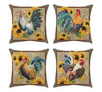 Outdoor Cushion Covers, Cushion Covers 50cm x 50cm Outdoor Cushions Waterproof, Green Cushion Covers Garden Cushions,Decoration Throw Pillow Covers Set of 4 Large Cushions Sofa Cushion Covers