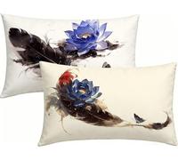 Outdoor Cushion Covers Retro Throw Pillow Covers Linen Rural Outdoor Pillows 40x90cm Set of 2 Double-sided Printing With Invisible Zipper For Bedroom Sofa Garden Farmhouse Decor Home Decor -LK260436C