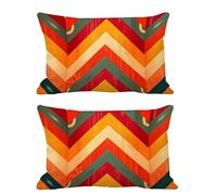Outdoor Cushion Covers Stripe Cushions Waterproof Super Soft Velvet Throw Pillow Covers Color,Set of 2 Oblong Decorative Pillows for Living Room Sofa Bedroom Balcony Patio Garden Chair 40x60cm G929