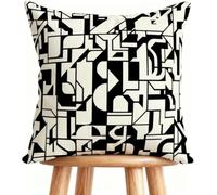 Outdoor Cushions 20x20 Inch Sofa Pillows Black And White Decorative Pillows Cases Linen, Double-Sided Printing for Home Decor Modern M-N6F86