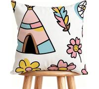 Outdoor Cushions 20x20 Inch Sofa Pillows Color Decorative Pillows Cases Linen, Double-Sided Printing for Home Decor Flower U-R788E