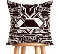 Outdoor Cushions 26x26 Inch Sofa Pillows Modern Decorative Pillows Cases Linen, Double-Sided Printing for Home Decor Black And White 8-9712U