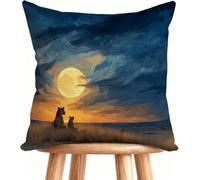 Outdoor Cushions 28x28 Inch Sofa Pillows Back View Decorative Pillows Cases Linen, Double-Sided Printing for Home Decor Animal 7-O033R