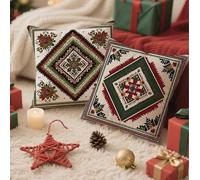 Outdoor Cushions 30cm x 30cm/12x12 Inch Large Cushion Covers Bohemia Throw Pillow Cover Red Velvet Square Pillowcases for Park Chair Balcony Bed Garden Decorative, Gifts for Women, Set of 2 1B-225