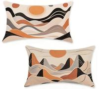 Outdoor Cushions 40x70 cm Set of 2 Brown Outdoor Cushion Covers 40 x 70 cm Throw Pillow Covers Landscape Decorative Pillowcase Linen Invisible Zipper HD Double Sided Printing for Home Decor C-603I7