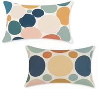 Outdoor Cushions 40x70 cm Set of 2 Color Outdoor Cushion Covers 40 x 70 cm Throw Pillow Covers Landscape Decorative Pillowcase Linen Invisible Zipper HD Double Sided Printing for Home Decor 1-8827E