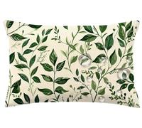Outdoor Cushions 50cm x 70cm,Green Cushion Covers Waterproof Garden Pillow Case with Zipper,Set of 2 Large Pillowcases with Stitched Edges,Leaf Decorative Pillows for Couch Patio Farmhouse Decor m591