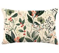 Outdoor Cushions 50cm x 90cm,Green Cushion Covers Waterproof Garden Pillow Case with Zipper,Set of 2 Large Pillowcases with Stitched Edges,Leaf Decorative Pillows for Couch Patio Farmhouse Decor m594