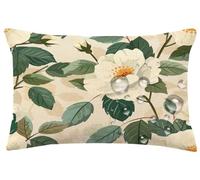 Outdoor Cushions 50x 70cm,Green Leaf Cushion Covers Waterproof Garden Pillow Case with Invisible Zipper,Set of 2 Large Sofa Pillowcases Vintage Decorative Pillows for Couch Patio Farmhouse Decor m605