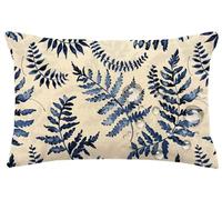 Outdoor Cushions 50x 90cm,Blue Cushion Covers Waterproof Garden Pillow Case with Invisible Zipper,Set of 2 Large Pillowcases with Stitched Edges,Leaf Decorative Pillows for Couch Patio Home Decor m544