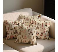 Outdoor Cushions 55x55 cm Plain Outdoor Waterproof Velvet Cushion Covers Simple Pattern Double Sided Printing Throw Pillow Case Set of 4 Spring Summer Chair Garden Furniture Decor,Gift for women -1195