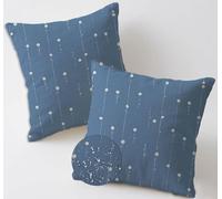 Outdoor Cushions 55x55 cm Simple Cushion Covers Waterproof Linen Pillows Set of 2 Decorative Pillowcases Outdoor Garden Cushions Element Double Sided Printing for Garden Furniture Balcony Decor C-854