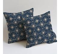 Outdoor Cushions 55x55 cm Simple Cushion Covers Waterproof Soft Pillows Set of 2 Decorative Pillowcases Outdoor Garden Cushions Line Double Sided Printing for Garden Furniture Balcony Decor Gifts C830