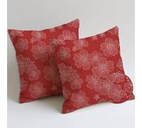 Outdoor Cushions 55x55 cm Simple Cushion Covers Waterproof Soft Pillows Set of 2 Decorative Pillowcases Outdoor Garden Cushions Plain Double Sided Printing for Garden Furniture Balcony Decor Gift C814