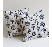 Outdoor Cushions 55x55 cm Simple Cushion Covers Waterproof Soft Pillows Set of 2 Decorative Pillowcases Outdoor Garden Cushions Plant Double Sided Printing for Garden Furniture Balcony Decor Gift C862