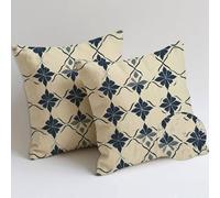 Outdoor Cushions 55x55 cm Simple Cushion Covers Waterproof Soft Pillows Set of 2 Decorative Pillowcases Outdoor Garden Cushions Boho Double Sided Printing for Garden Furniture Balcony Decor Gifts C878
