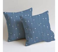 Outdoor Cushions 55x55 cm Simple Cushion Covers Waterproof Soft Pillows Set of 2 Decorative Pillowcases Outdoor Garden Cushions Element Double Sided Printing for Garden Furniture Balcony Decor C-854
