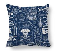 Outdoor Cushions 55x55cm Cushion Covers Navy Blue Throw Pillow Covers,E-186