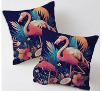 Outdoor Cushions 60x60 cm Navy Cushion Covers Waterproof Linen Pillows Set of 2 Decorative Pillowcases Outdoor Garden Cushions Animal Double Sided Printing for Garden Furniture Balcony Decor Gift C466