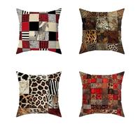 Outdoor Cushions 65X65CM Set of 4 Color Animal Soft Outdoor Cushions Waterproof Decorative Square Pillows HD Double Sided Printing for Garden Seat Pads BedPatio Farmhouse Home Wall Decor 5-3J320