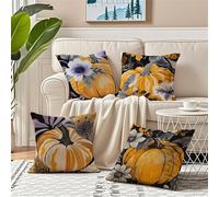 Outdoor Cushions 70cm x 70cm Sage Green Cushion Covers Set of 4 Garden Cushions Waterproof, Square Velvet Decorative Pillows with Smooth Invisible Zip for Patio Garden Bench Farmhouse Deco, Tree R-634