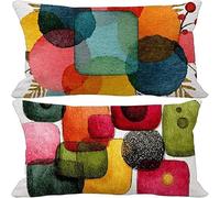 Outdoor Cushions 70cm x 90cm Nordic Cushion Covers Set of 2 Sofa Pillows Covers Soft Rectangle Decorative Pillows Abstract Pattern Design with Invisible Zip for Summer Patio Garden Furniture 10-5666t