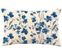 Outdoor Cushions 80cm x 100cm,Blue Cushion Covers Waterproof Garden Pillow Case with Zipper,Set of 2 Large Pillowcases with Stitched Edges,Leaf Decorative Pillows for Couch Patio Farmhouse Decor m546