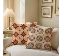 Outdoor Cushions Autumn Cushion Covers 50cm x 50cm Pattern Garden Cushions, Outdoor Cushion Covers Waterproof, Summer Square Pillowcases with Invisible Zipper for Garden Furniture Sofa Bed Z1-430