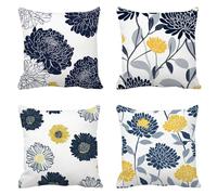 Outdoor Cushions Autumn Cushion Covers 75 x 75 Set of 4 Velvet Simplicity Cushion Covers Garden Cushions Square with Invisible Zipper Sofa Pillows Decorative Pillows for Patio Garden Bench T-495
