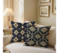 Outdoor Cushions Beige Cushion Covers 45cm x 45cm Dark Garden Cushions, Outdoor Cushion Covers Waterproof, Summer Decorative Square Pillowcases with Invisible Zipper for Garden Furniture Sofa Z1-758